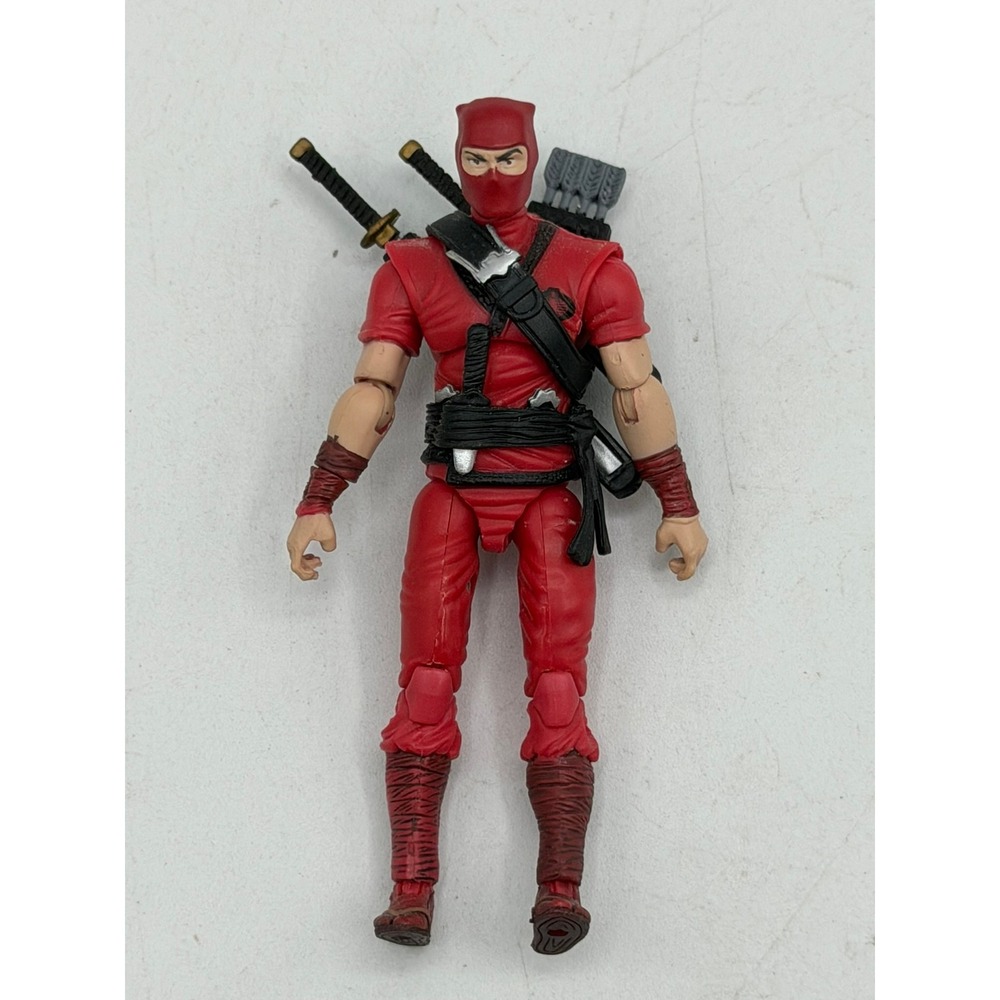 2007 G.I. Joe 25th Anniversary Red Ninja v2 100% Complete Stand Hasbro 3.75" - Picture 6 of 16